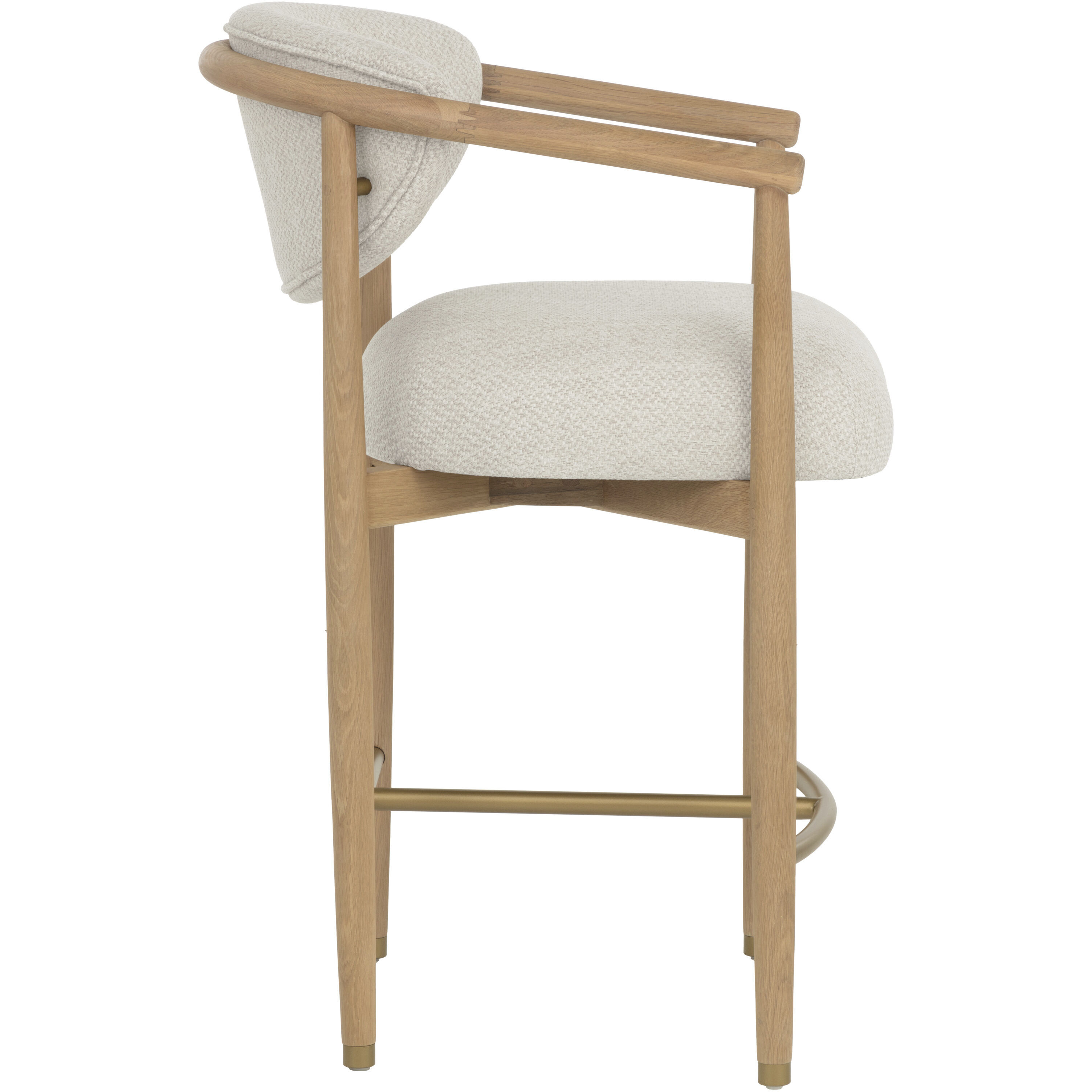 Sigrid 36.25 inch Light Oak / Monument Oatmeal Counter Stool